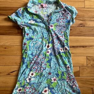 Lilly Pulitzer Blue and Green Mini Dress